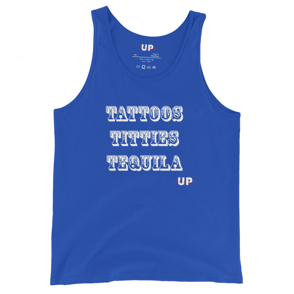 TATTOOS TITTIES TEQUILA Mens Tank - Image 7