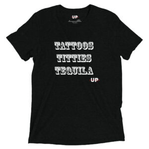 TATTOOS TITTIES TEQUILA Mens Tri-Blend T-Shirt