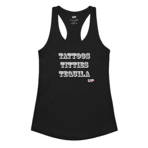 TATTOOS TITTIES TEQUILA Womens Tank