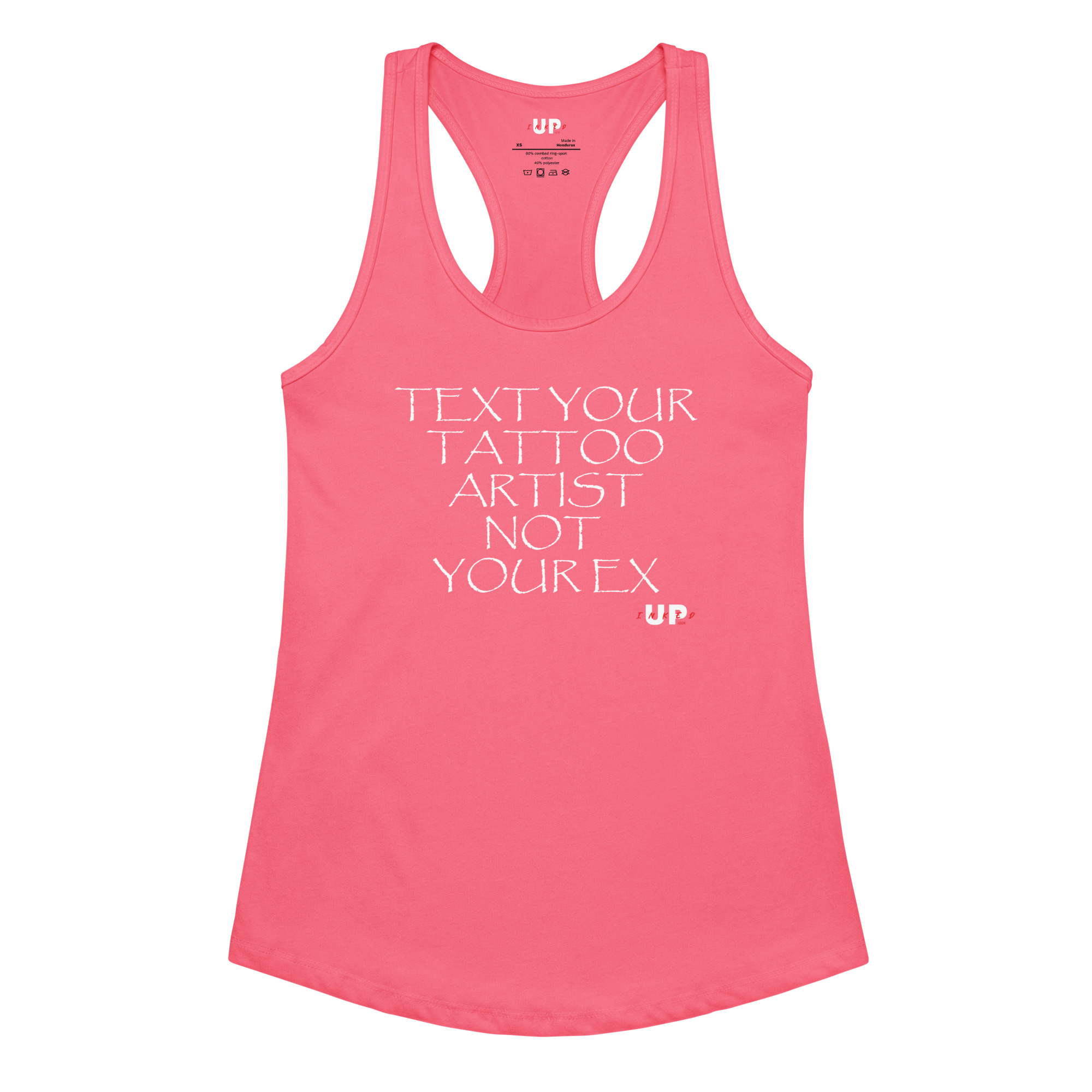 TEXT YOUR TATTOO ARTIST NOT YOUR EX Womens Tank - Image 4