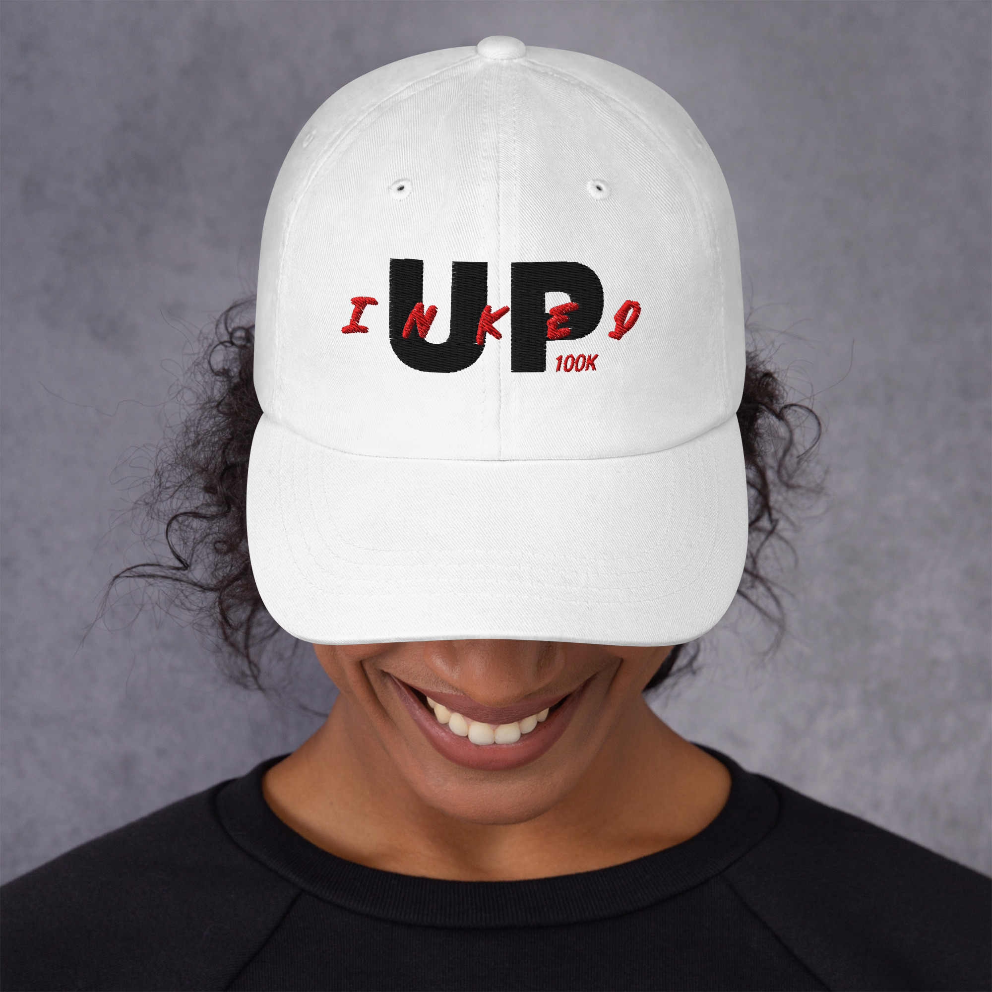 INKED UP 100K Dad Hat (white)